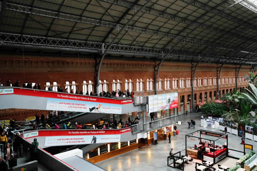 Vista interior de la estación de Atocha