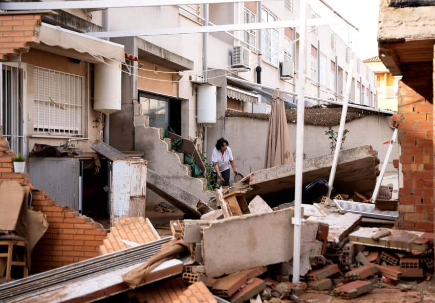 Casas derruidas por culpa de las graves inundaciones en Valencia