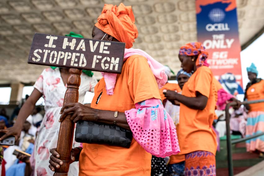 Manifestación contra la mutilación genital femenina