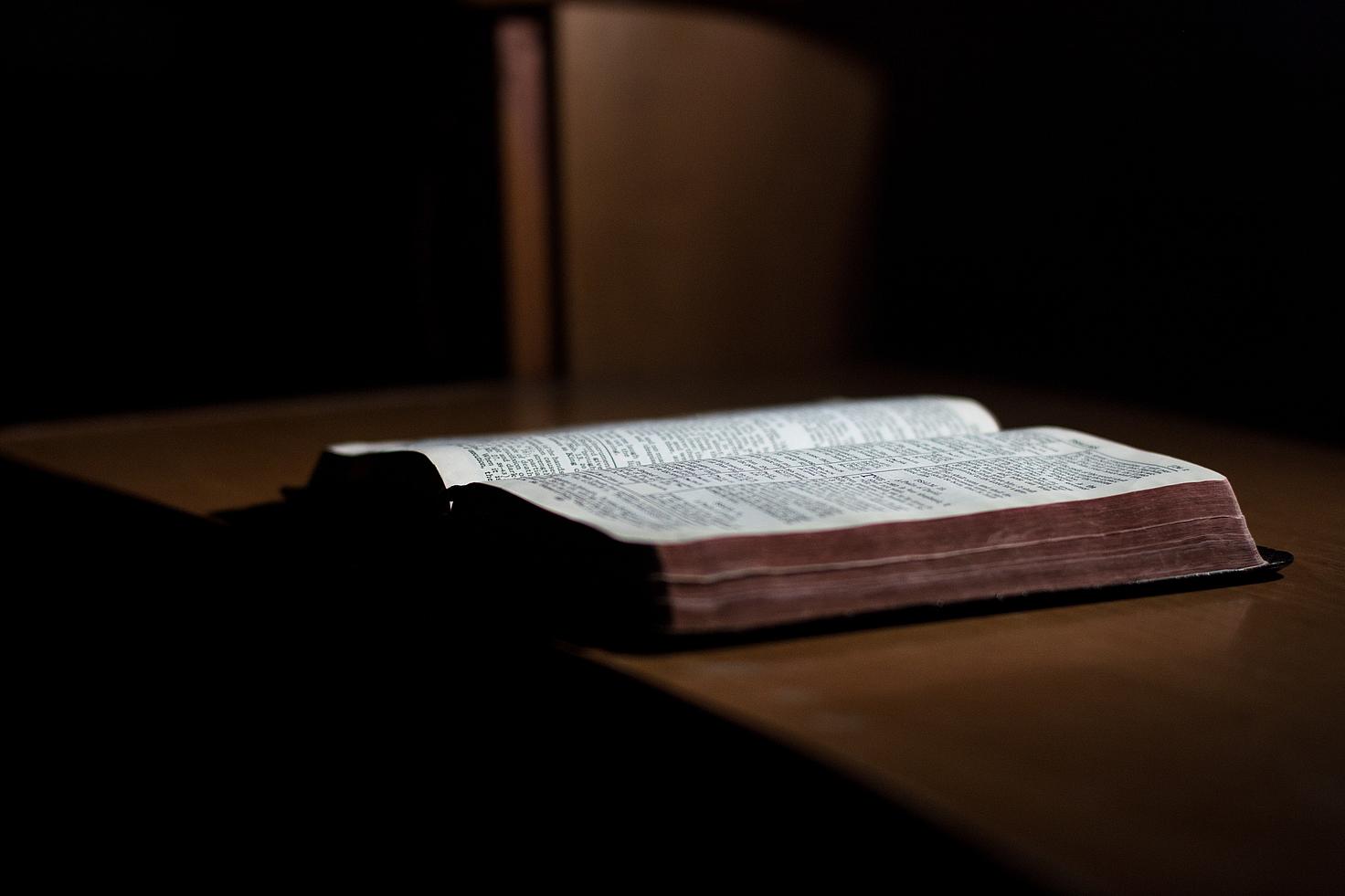 Libro aberto sobre unha mesa. © John-Mark Smith/Pexels